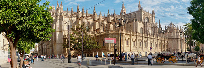 The Cathedral of Saint Mary of the Sea, better known as Seville Cathedral.