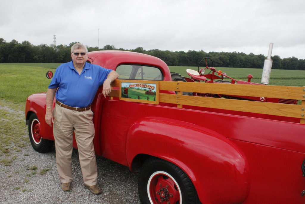 Jake Rendleman pictured with a 1949 Studebaker