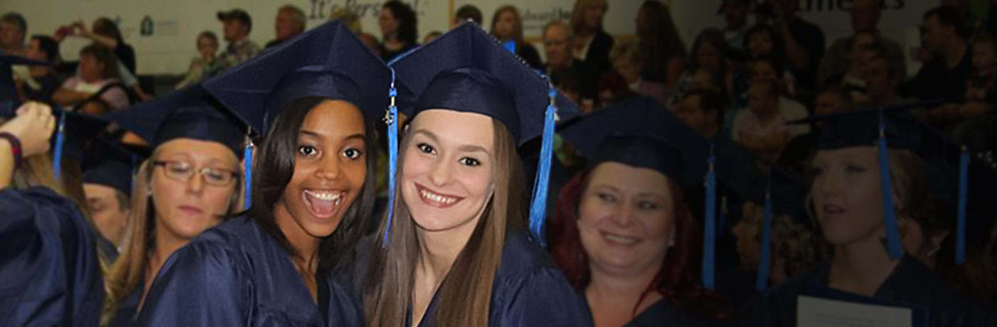 Students at graduation