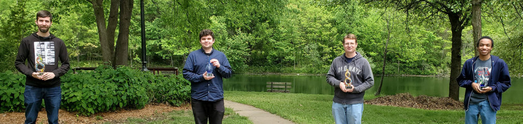 Pictured From left to right: John Leabu (Cambria, IL) – Mechatronics Engineering Technology Student of the Year. Casey Butler (Carterville) – Computer Support and Networking Student of the Year. Chris Austin (Herrin, IL) – Electrical Engineering Technology Student of the Year. Chris Herron (Marion, IL) – Electronics Technology Student of the Year.