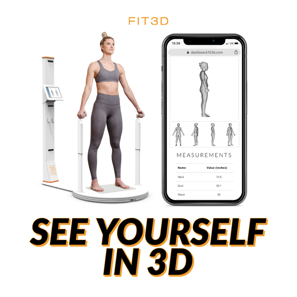 FIT3D SEE YOURSELF IN 3D - Image of woman using FIT3D body scanner