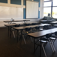 Room J224 with desks