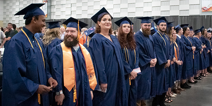 Students at graduation