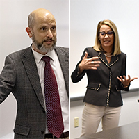 Outstanding Faculty Joseph Dethrow (left) and Gretchen Cudworth (right)