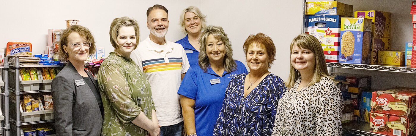 JALC staff members Adrienne Barkley Giffin, Heather Chandler, Donnie Winget, Cathrine Hoekstra, Francie Morhet, Ashleigh Couty, and Melissa Luttenbacher.