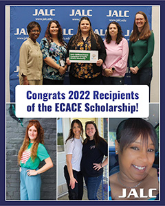 Marilyn Toliver and recipients of the 2022 ECACE scholarship