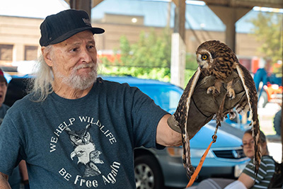 Man with owl