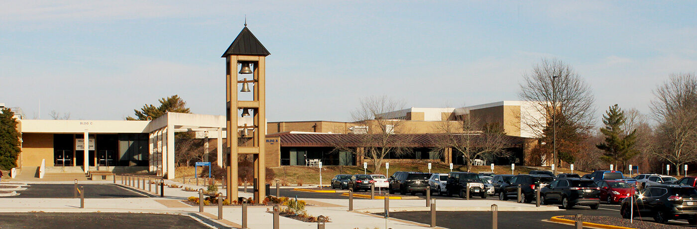 John A. Logan College West Entrance with Bell Tower