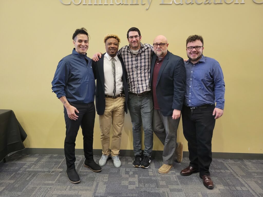 JALC Department of Communication, Humanities, and Social Science Faculty Antony Zarinana, Cornelious Fair, Philip Brewer, Tom Chandler, and Pat Idzik recently presented at the Illinois Communication and Theater Association Conference hosted at Heartland Community College.