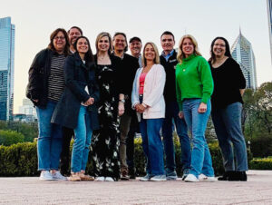 JALC administrators pose together outdoors while attending the Higher Learning Commission Conference in Chicago Illinois.