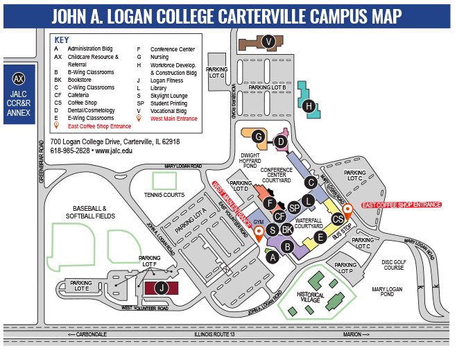 John A. Logan College Carterville Campus Map