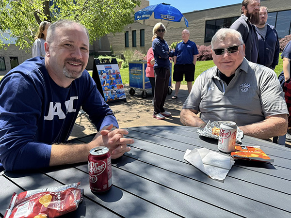 Bursar Jason Snider and board member Jake Rendleman at the JALC Employee Appreciation Luncheon.