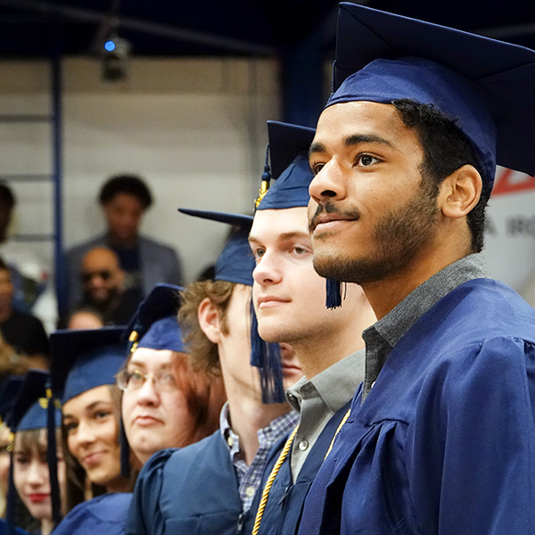 Students at JALC graduation ceremony.