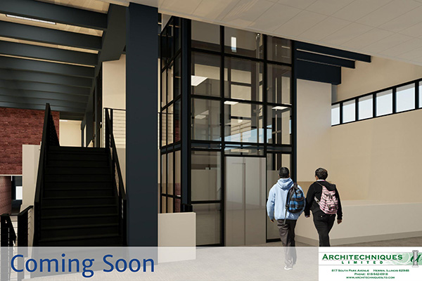 JALC lobby elevator rendering.