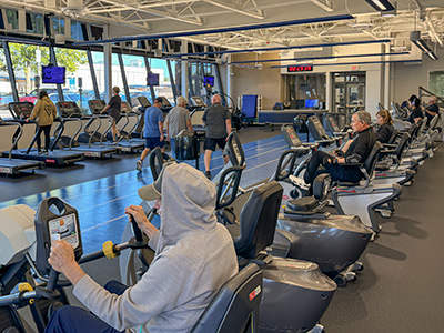 Patrons using facilities at Logan Fitness.