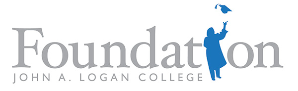 John A. Logan College Foundation logo with a student tossing up graduation cap